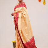 Tuscan Beige Kanjivaram Silk Saree