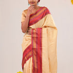 Tuscan Beige Kanjivaram Silk Saree