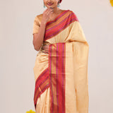 Tuscan Beige Kanjivaram Silk Saree