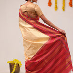 Tuscan Beige Kanjivaram Silk Saree