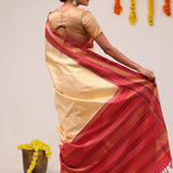 Tuscan Beige Kanjivaram Silk Saree