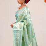Tiffany Blue Kanjivaram Silk Saree