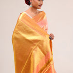 Light Salmon Jaal Kanjivaram Silk Saree