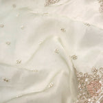 Seafoam Green Tissue Handcrafted Saree