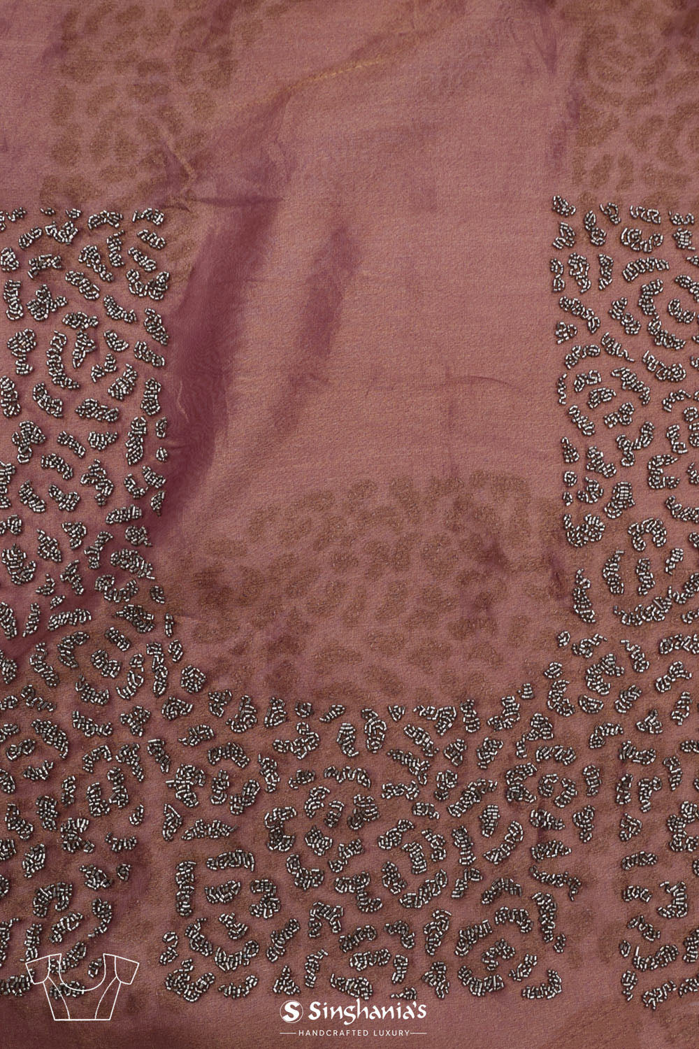 Sovereign Purple Tissue Handcrafted Saree