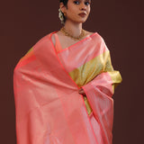 Royal Yellow Kanjivaram Silk Saree With Contrast Border