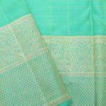 Chinese Green Kanjivaram Silk Saree With Contrast Border