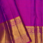 Munsel Blue Kanjivaram Silk Saree With Contrast Border