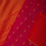 Crimson Red Kanjivaram Silk Saree With Contrast Border