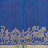 Mosaic Blue Butti Kanjivaram Silk Saree