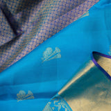Mosaic Blue Butti Kanjivaram Silk Saree