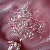 Passion Pink Silk Crafted Saree