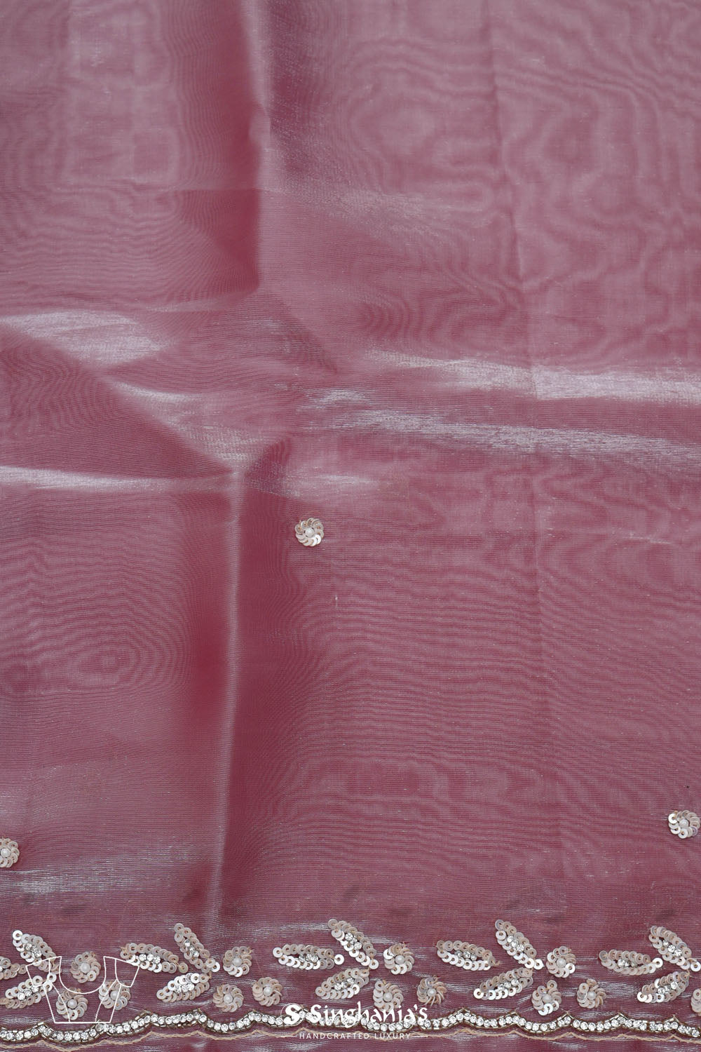 Passion Pink Silk Crafted Saree