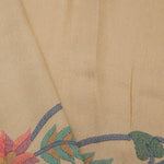 Light Gold Tissue Saree With Threadwork Embroidery