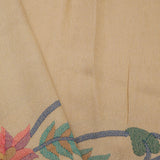 Light Gold Tissue Saree With Threadwork Embroidery