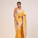 Languid Lavender Organza Handcrafted Saree