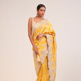 Languid Lavender Organza Handcrafted Saree