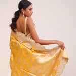 Languid Lavender Organza Handcrafted Saree