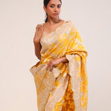 Languid Lavender Organza Handcrafted Saree