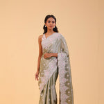 Celadon Gold Tissue Handcrafted Saree