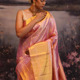 Persian Pink Jaal Kanjivaram Silk Saree