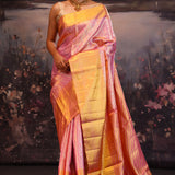 Persian Pink Jaal Kanjivaram Silk Saree