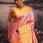 Persian Pink Jaal Kanjivaram Silk Saree