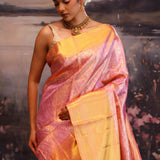Persian Pink Jaal Kanjivaram Silk Saree