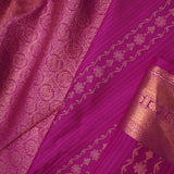 Magenta Purple Stripe Kanjivaram Silk Saree
