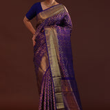 Deep Violet Kanjivaram Silk Saree