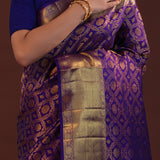 Deep Violet Kanjivaram Silk Saree