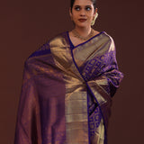 Deep Violet Kanjivaram Silk Saree