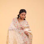 Champagne Gold Tissue Handcrafted Saree