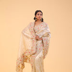 Champagne Gold Tissue Handcrafted Saree