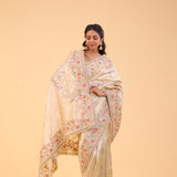 Champagne Gold Tissue Handcrafted Saree