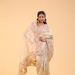 Champagne Gold Tissue Handcrafted Saree
