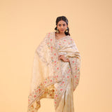 Champagne Gold Tissue Handcrafted Saree