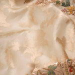 Champagne Gold Tissue Handcrafted Saree