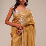 Earth Gold Tissue Handcrafted Saree