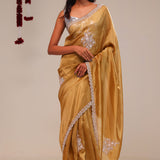 Earth Gold Tissue Handcrafted Saree