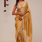 Earth Gold Tissue Handcrafted Saree