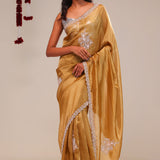 Earth Gold Tissue Handcrafted Saree