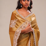 Earth Gold Tissue Handcrafted Saree