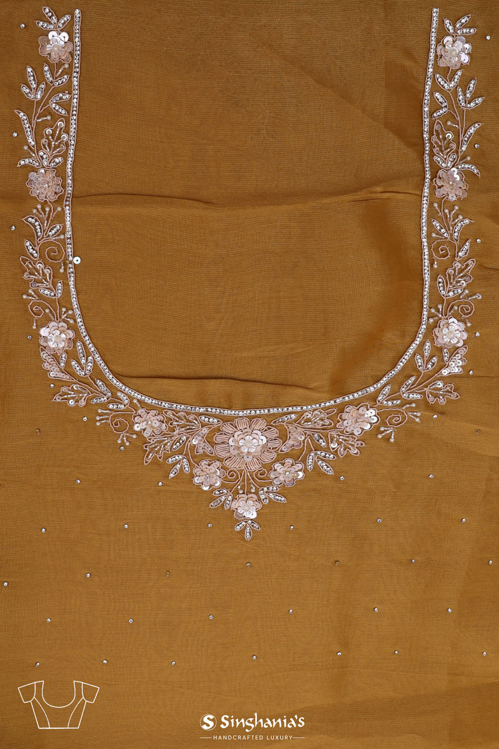 Earth Gold Tissue Handcrafted Saree