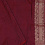Maroon Banarasi Saree With Full Leaf Jaal