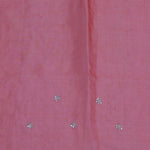 Blush Red Organza Embroidery Saree With Sequins And Pearls Work