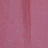 Blush Red Organza Embroidery Saree With Sequins And Pearls Work
