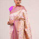 Pale Pink Jaal Kanjivaram Silk Saree