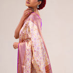 Pale Pink Jaal Kanjivaram Silk Saree