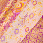 Pale Pink Jaal Kanjivaram Silk Saree